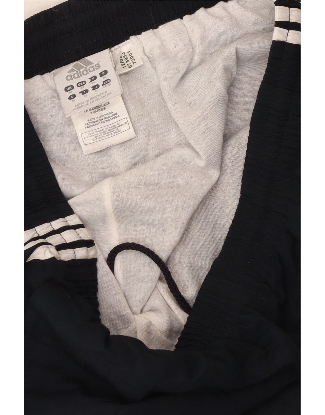 ADIDAS Mens Tracksuit Trousers Medium Black Polyester