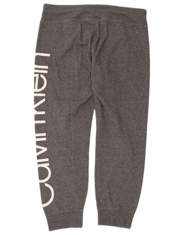 Calvin Klein Womens Tracksuit Trousers Joggers UK 16 Large Grey Flecked