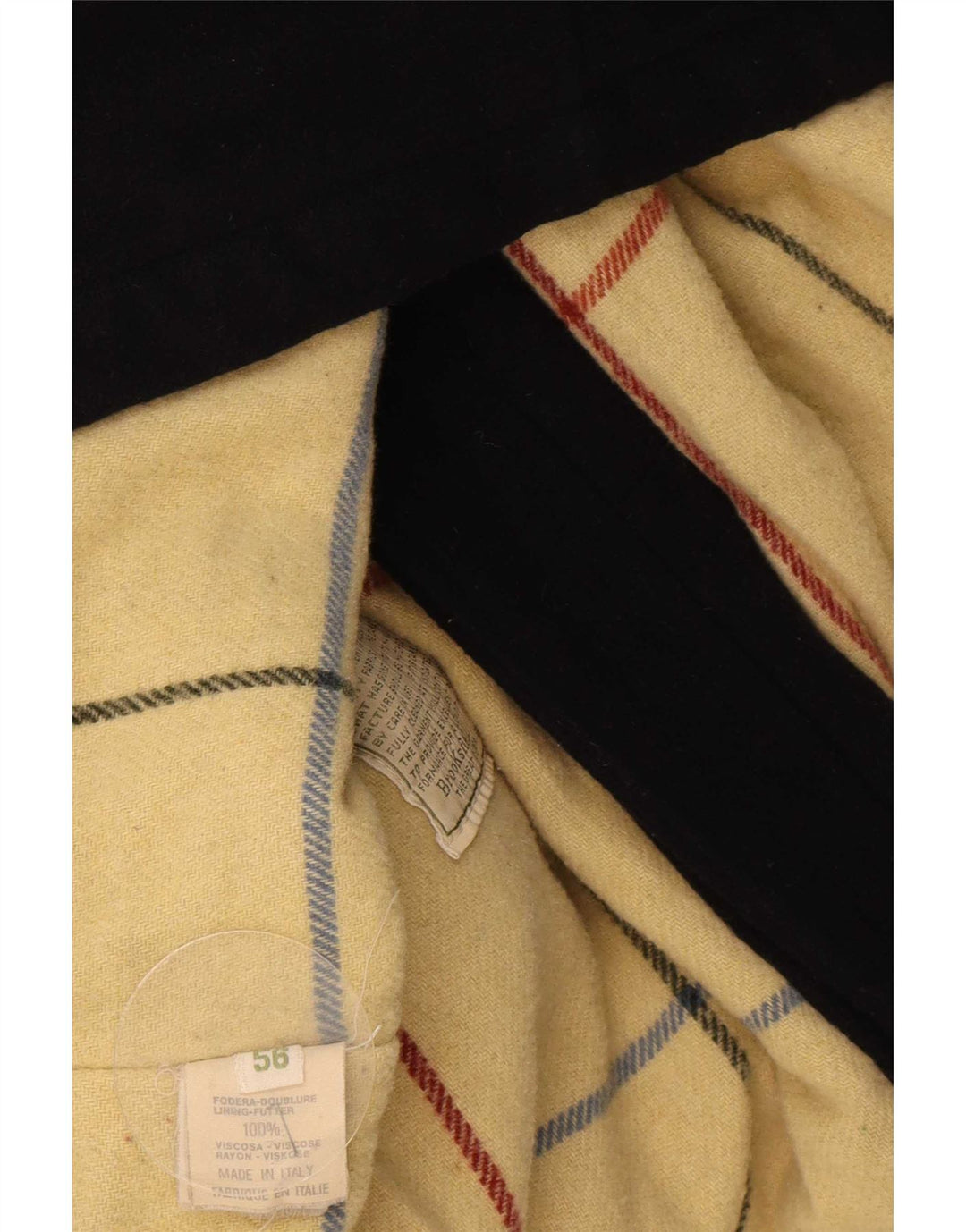 Brooksfield Mens Overcoat IT 56 3XL Navy Blue Wool