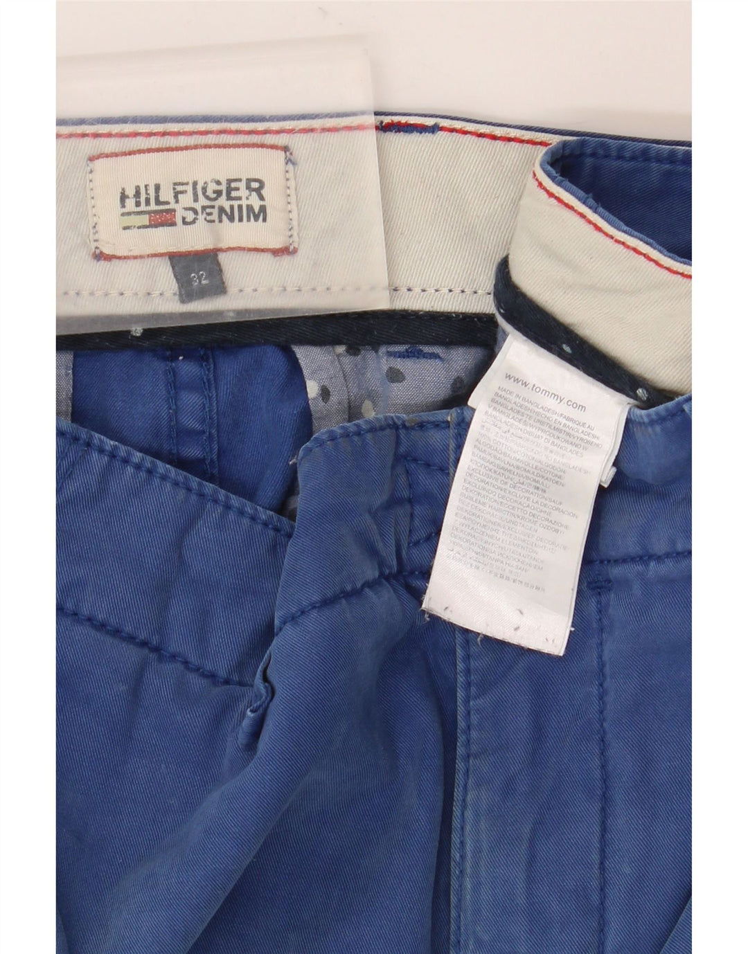 Tommy Hilfiger Mens Chino Shorts W32 Medium Blue Cotton