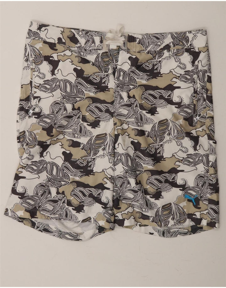 PUMA Mens Abstract Pattern Swimming Shorts Large  Multicoloured Vintage Puma and Second-Hand Puma from Messina Hembry 
