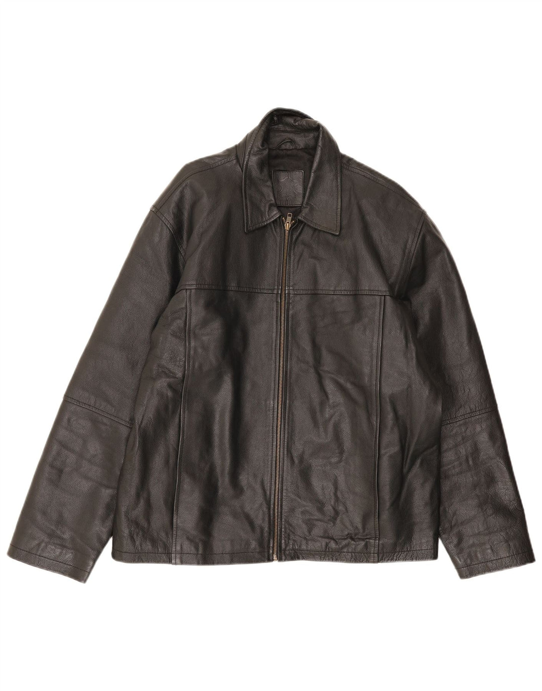 St. Bernard Mens Leather Jacket UK 41 Large Black
