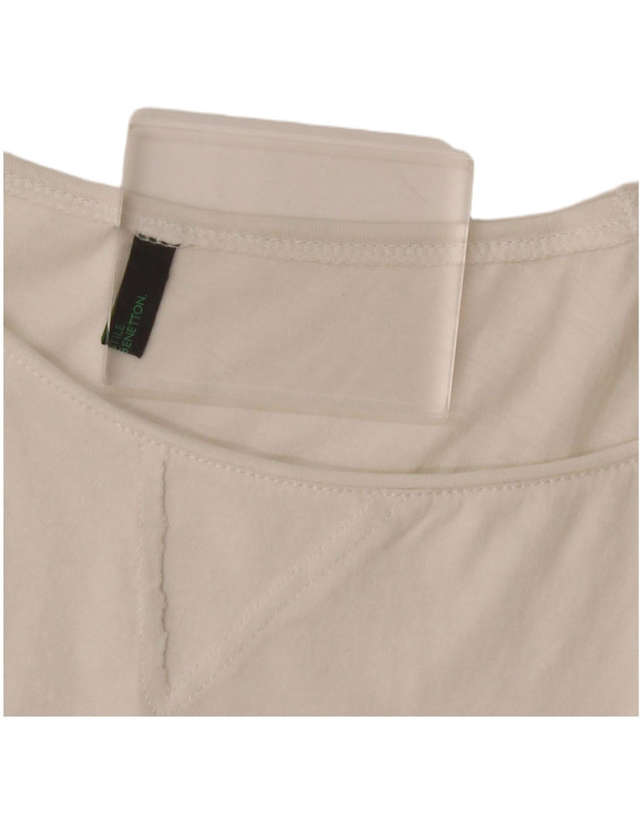 BENETTON Womens T-Shirt Top UK 12 Medium White