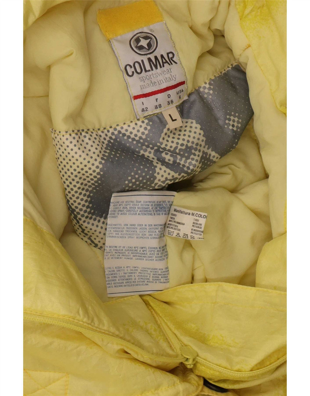 Colmar Womens Ski Jumpsuit UK 16 Large Yellow Polyester