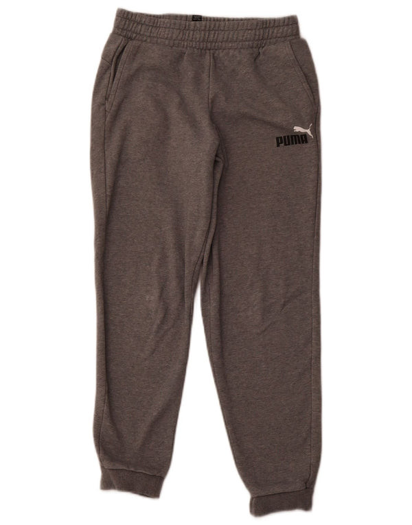 PUMA Boys Tracksuit Trousers Joggers 13-14 Years  Grey Cotton