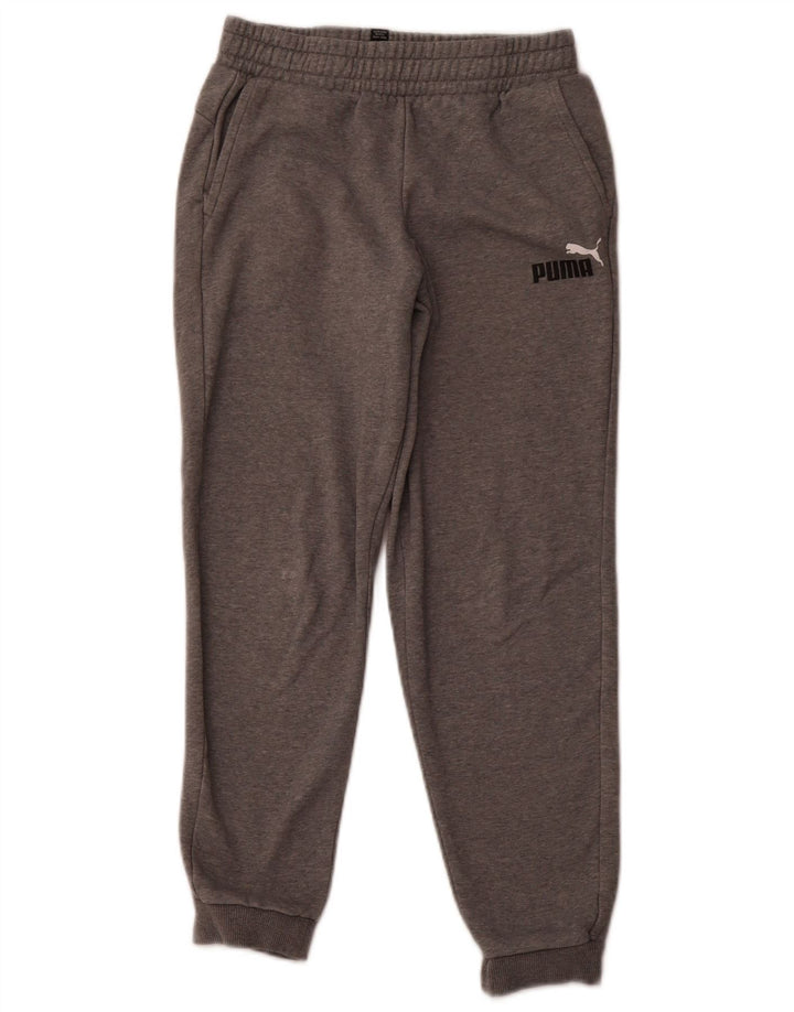 PUMA Boys Tracksuit Trousers Joggers 13-14 Years  Grey Cotton