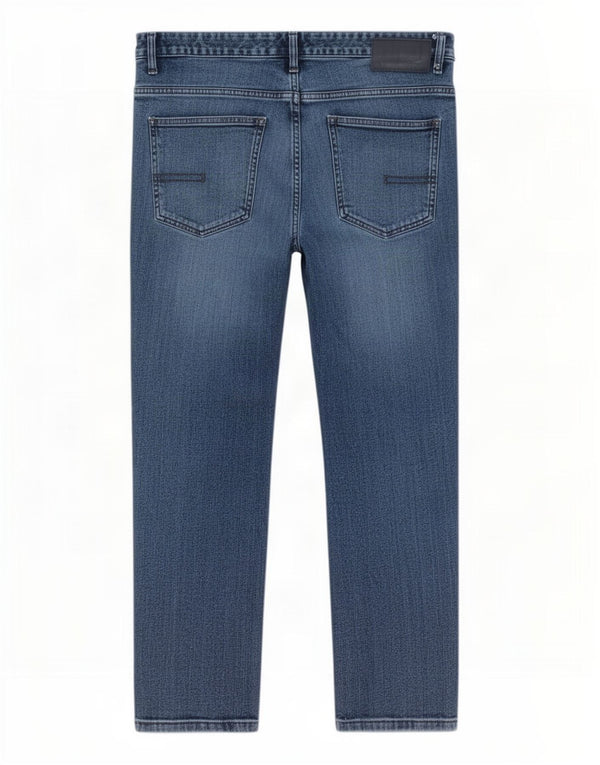 Calvin Klein Mens Straight Jeans W34 L26 Blue Cotton