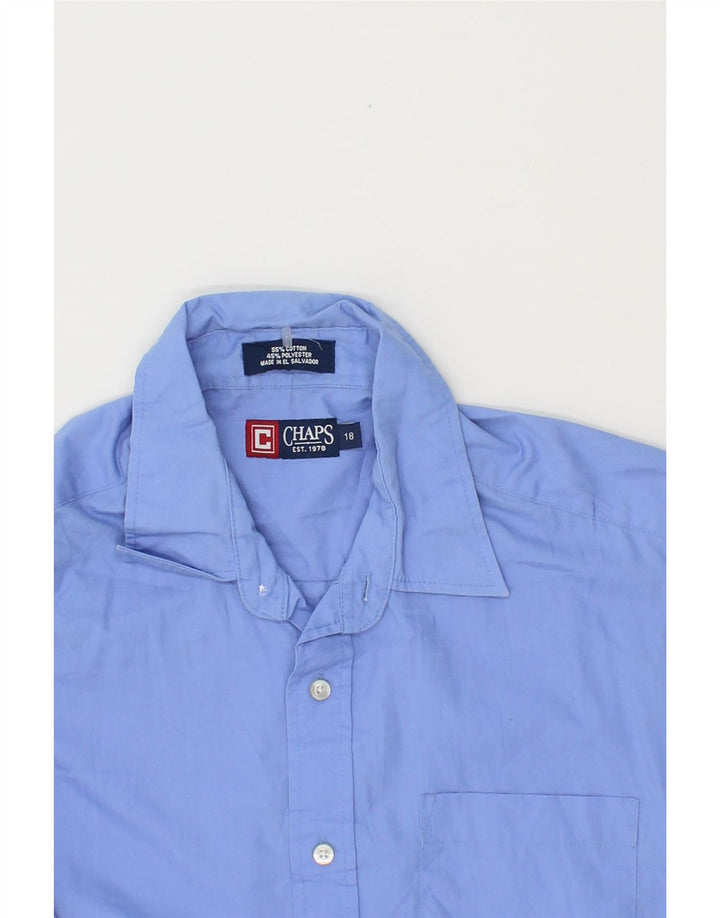CHAPS Boys Shirt 15-16 Years Blue Cotton Vintage Chaps and Second-Hand Chaps from Messina Hembry 