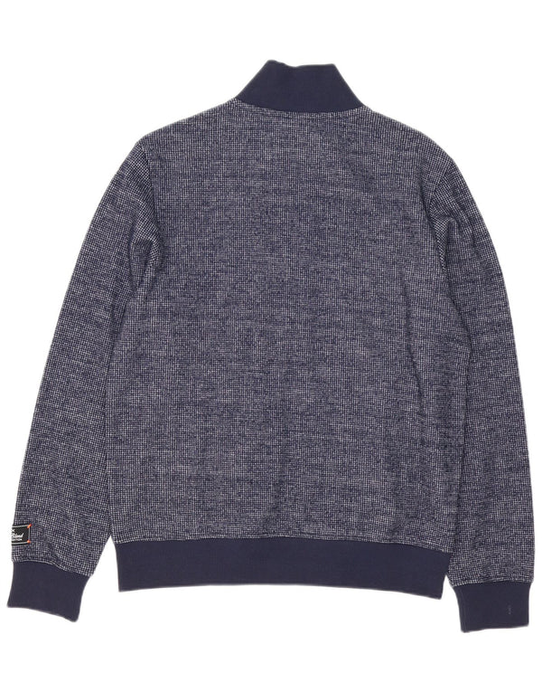 Sun68 Mens Cardigan Sweater Medium Navy Blue Polyester