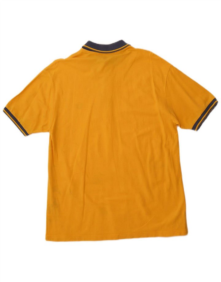 FRED PERRY Mens Polo Shirt Medium Yellow Cotton