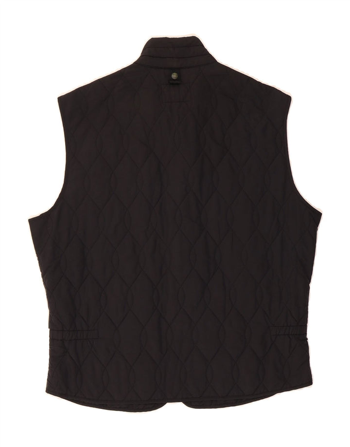 BREMA Mens Quilted Gilet IT 50 Large Black Nylon Vintage Brema and Second-Hand Brema from Messina Hembry 