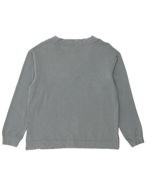 ORVIS Womens Oversized Sweatshirt Jumper UK 10 Small Blue Modal