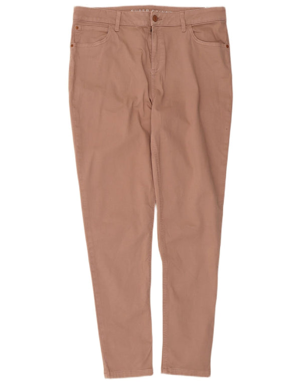 Marks & Spencer Womens Casual Trousers UK 14 Large W32 L28 Pink
