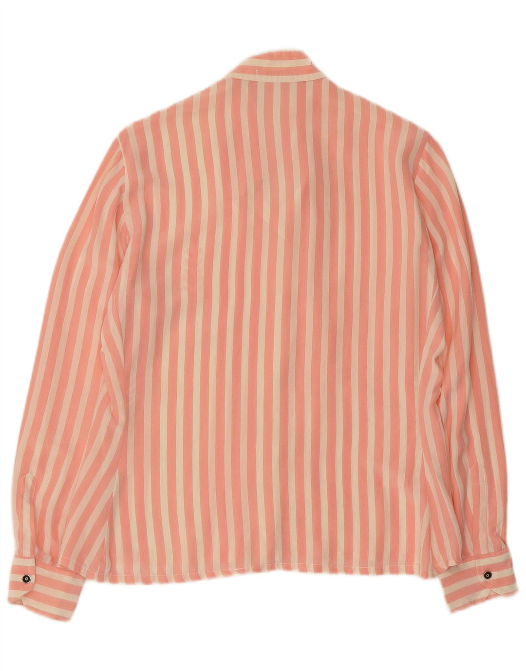 Guarnera Womens Shirt Blouse IT 46 Large Pink Striped Silk Retro