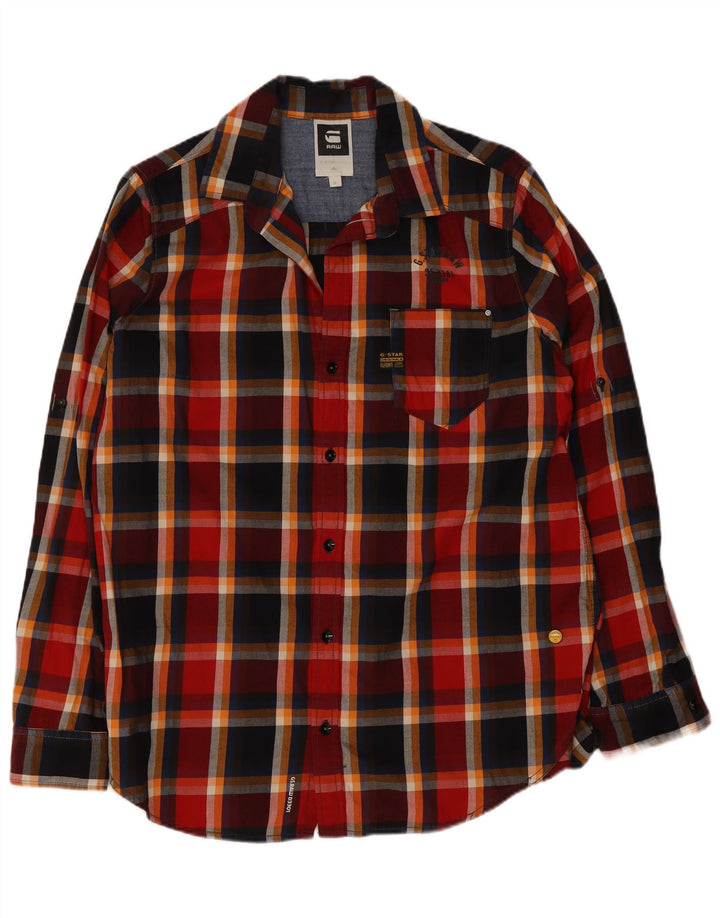 G-Star Mens Flannel Shirt Medium Multicoloured Check Cotton