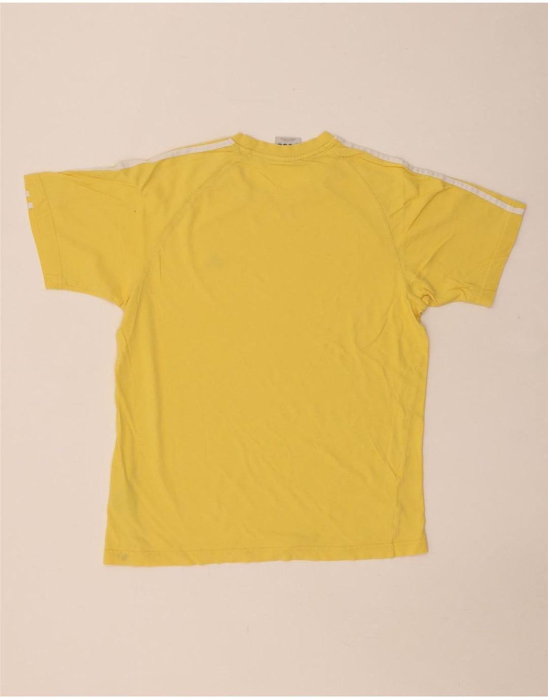 Adidas Mens T-Shirt Top Small Yellow Cotton