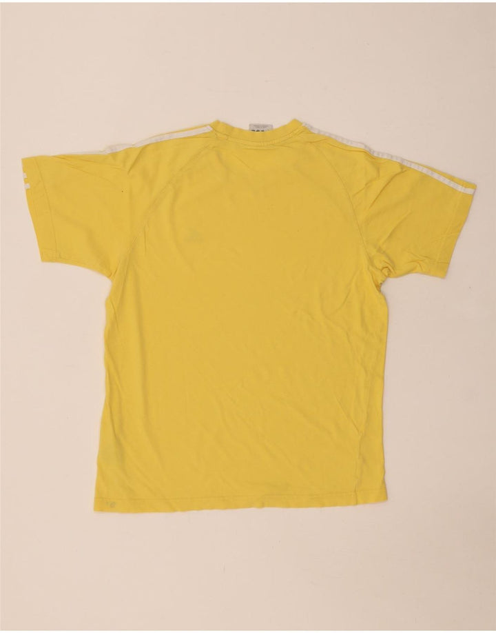 Adidas Mens T-Shirt Top Small Yellow Cotton