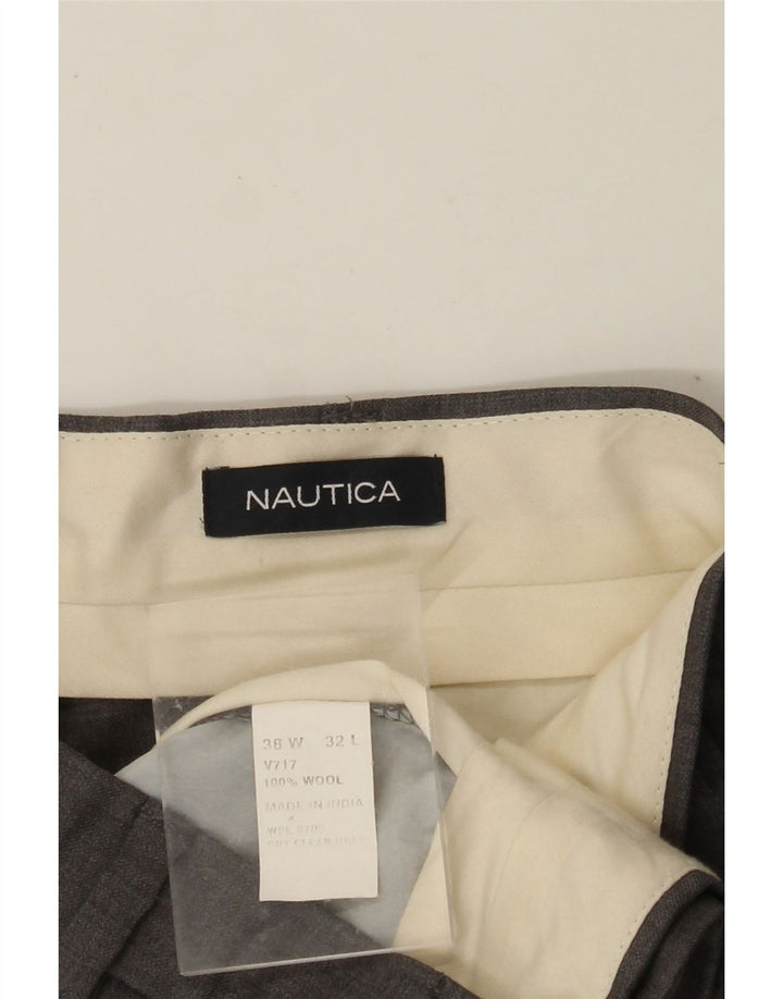 NAUTICA Mens Pegged Suit Trousers W38 L32  Grey Wool