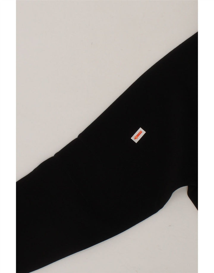 KAPPA Boys Tracksuit Top Jacket 7-8 Years Black Polyester Vintage Kappa and Second-Hand Kappa from Messina Hembry 