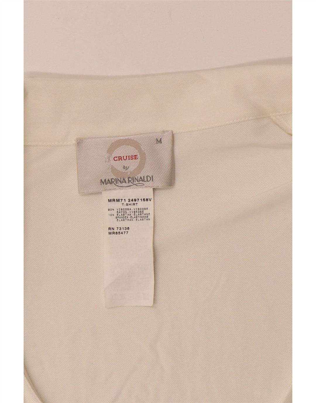 MARINA RINALDI Womens Wrap Short Sleeve Shirt Blouse UK 14 Medium White