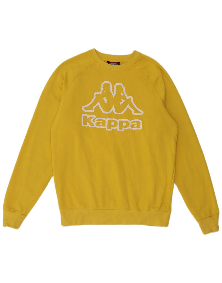 Kappa Mens Graphic Sweatshirt Jumper Medium Yellow