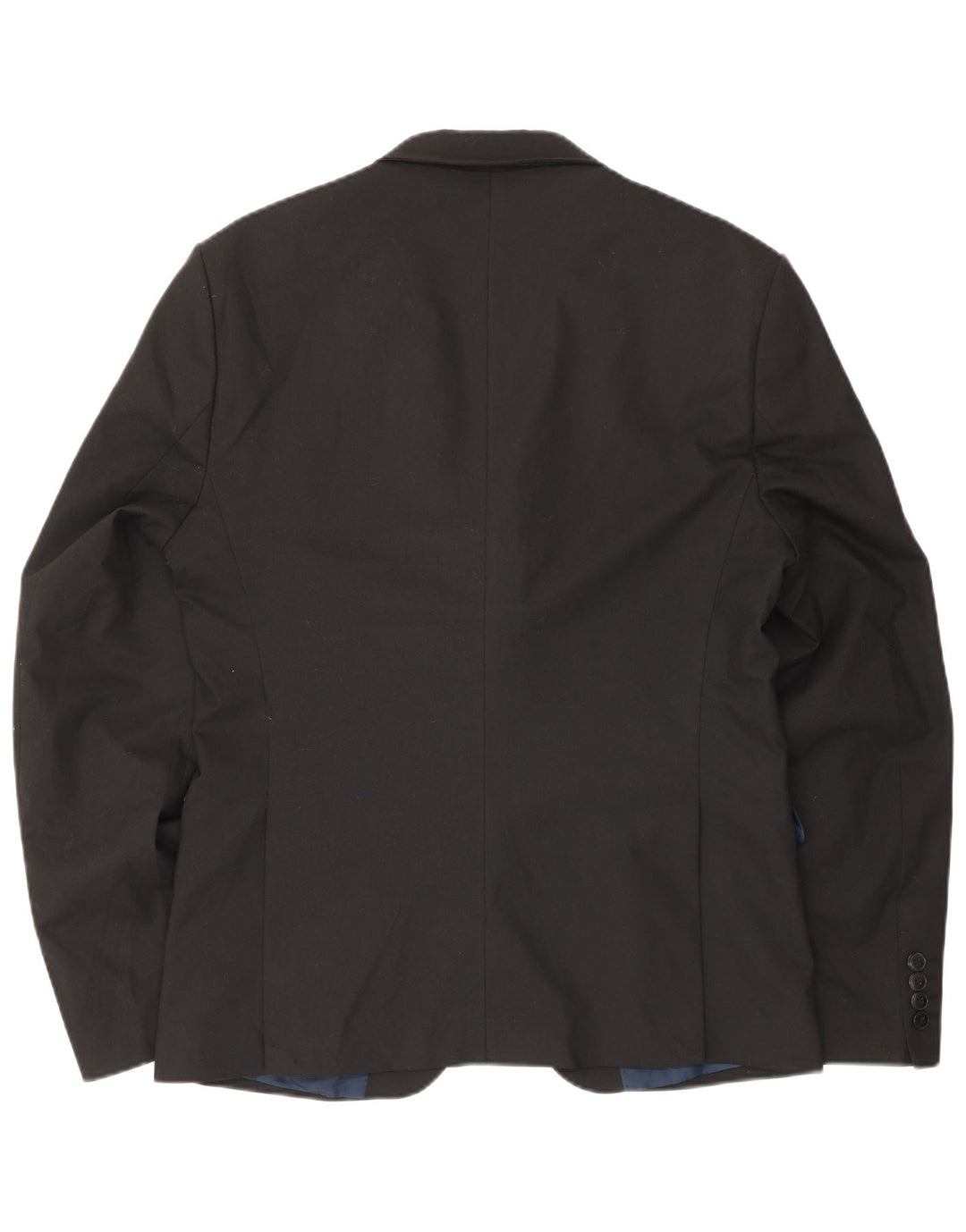Zara Mens 2 Button Blazer Jacket EU 50 Medium Black Polyester