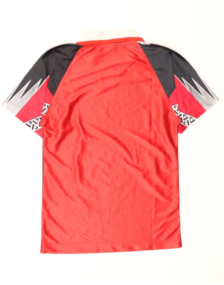ERBACHER Mens Polo Shirt 2XS Red Colourblock Polyester Vintage Erbacher and Second-Hand Erbacher from Messina Hembry 