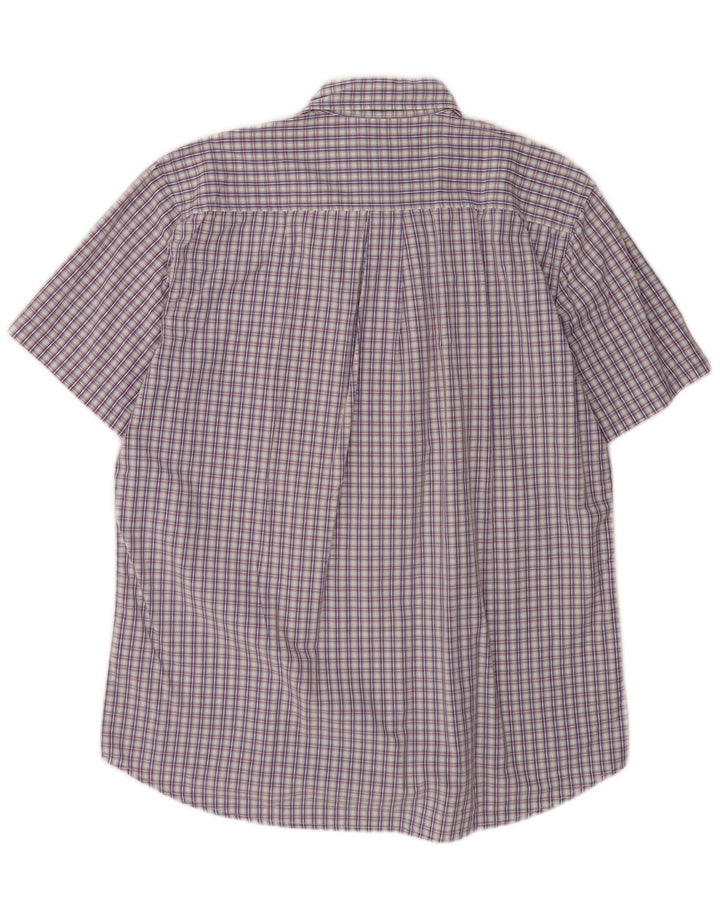 Kappa Mens Short Sleeve Shirt XL Blue Check Cotton