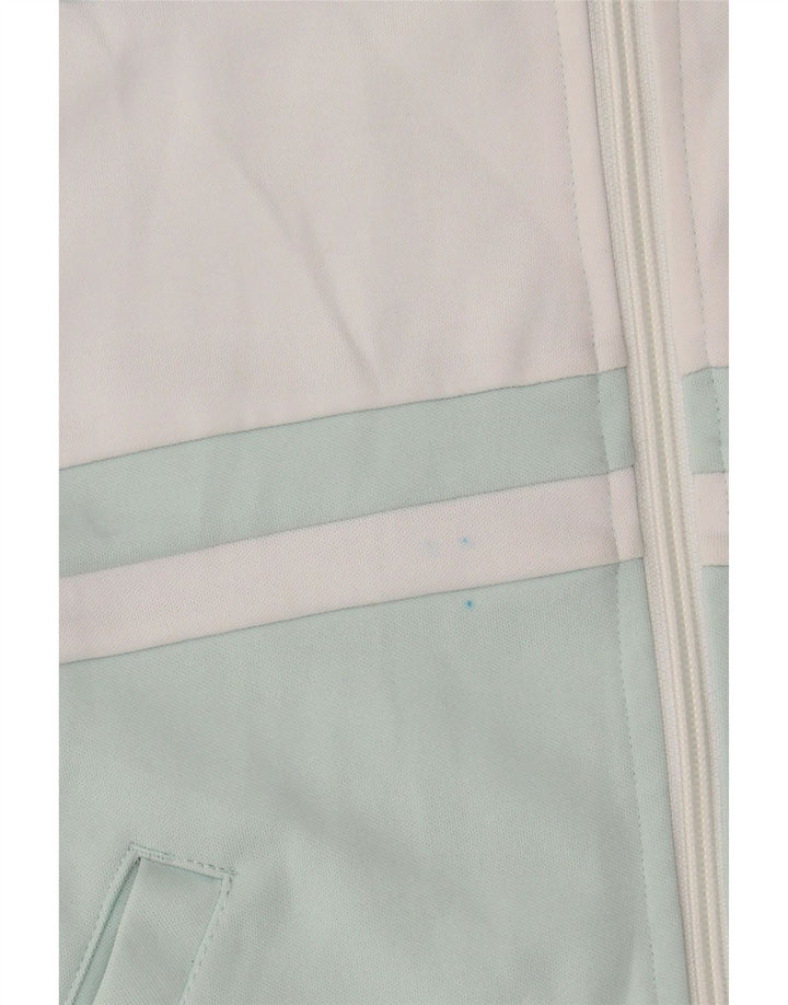 DIADORA Womens Tracksuit Top Jacket UK 16 Large Turquoise Colourblock