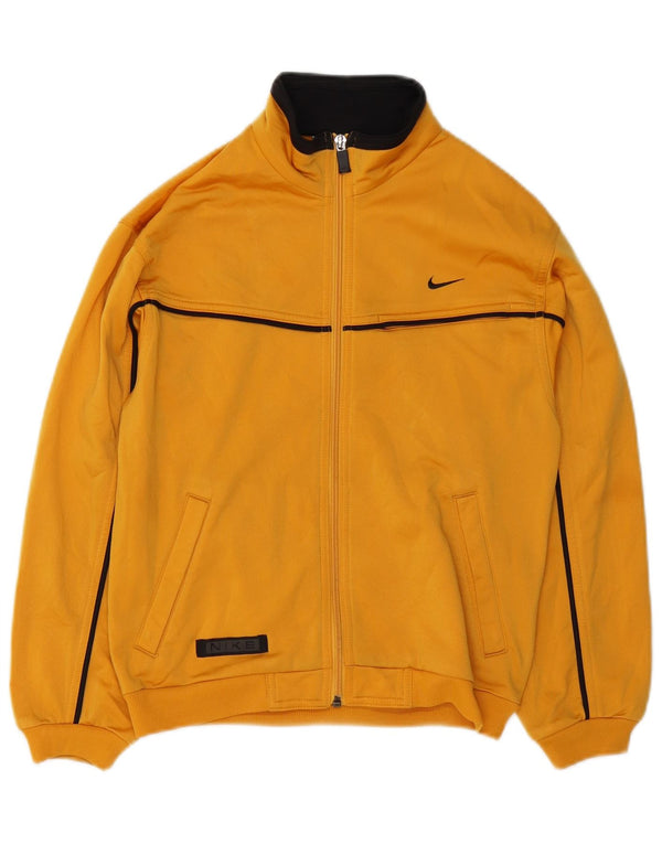 Nike Boys Tracksuit Top Jacket 10-11 Years Medium  Yellow Polyester