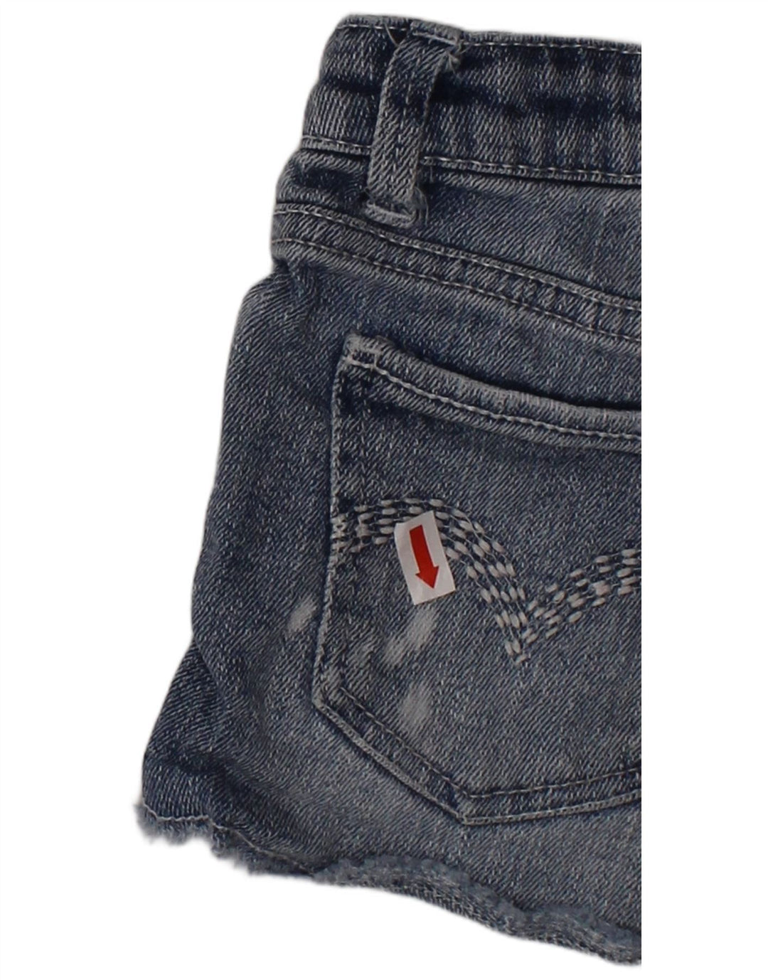 LEVI'S Girls Denim Shorts 7-8 Years W24 Blue Ramie