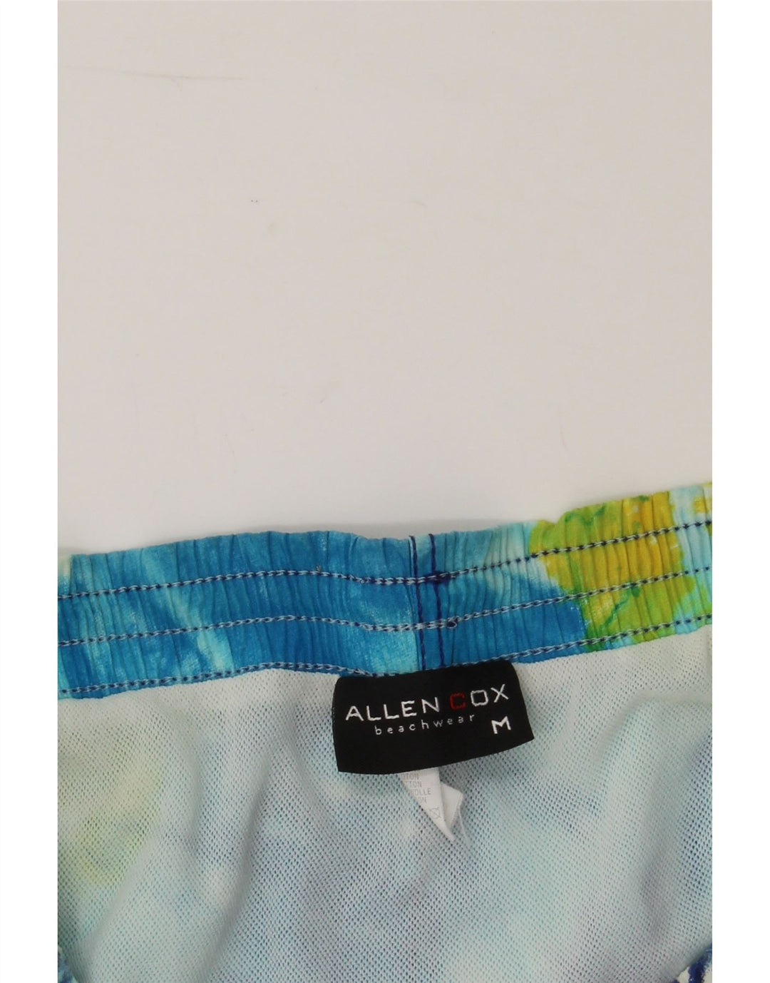 ALLEN COX Mens Swimming Shorts Medium  Blue Tie Dye Cotton Vintage Allen Cox and Second-Hand Allen Cox from Messina Hembry 