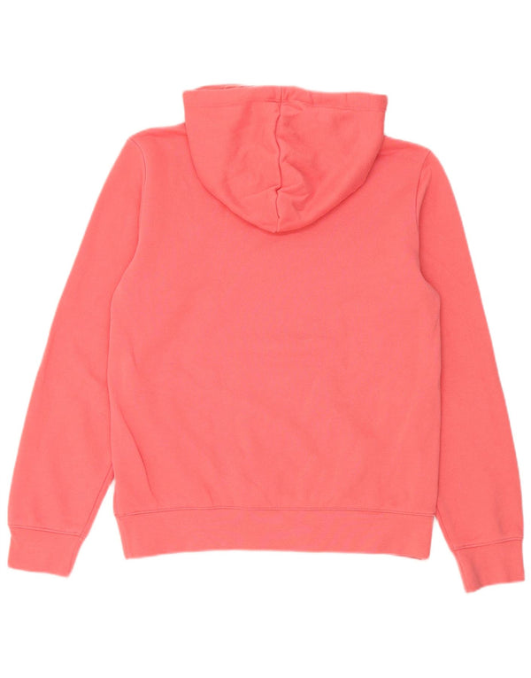 Champion Womens Graphic Hoodie Jumper UK 14 Medium Pink