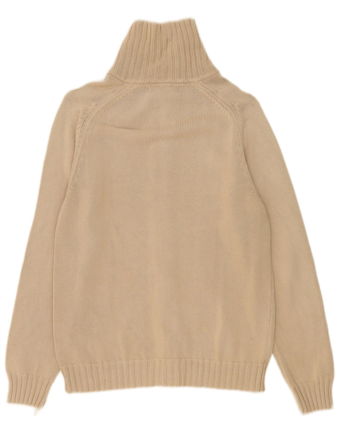 ZARA Mens Cardigan Sweater Medium Beige Cotton