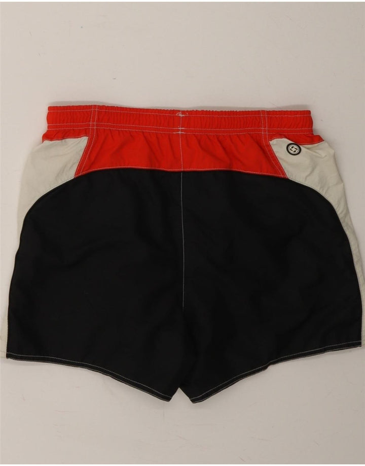 COLMAR Mens Swimming Shorts IT 48 Medium Black Colourblock Polyester Vintage Colmar and Second-Hand Colmar from Messina Hembry 