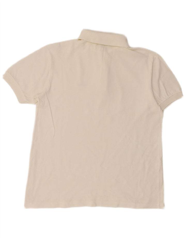 LACOSTE Boys Polo Shirt 15-16 Years White Cotton