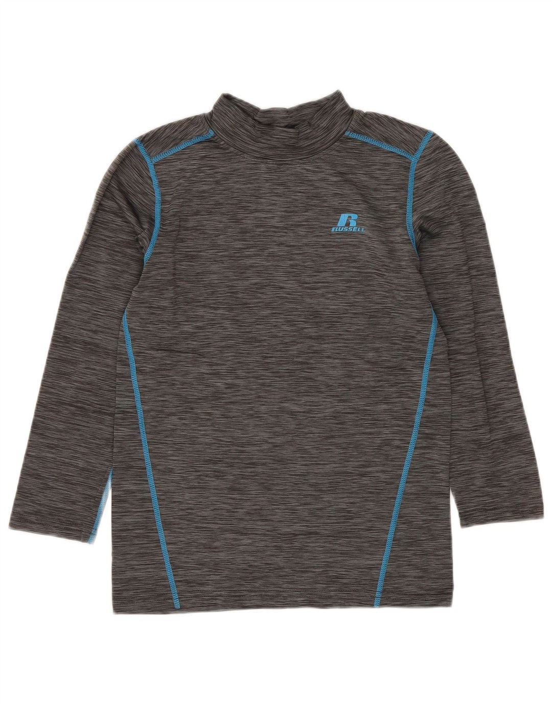 Russell Athletic Boys Top Long Sleeve 7-8 Years Small Grey Flecked
