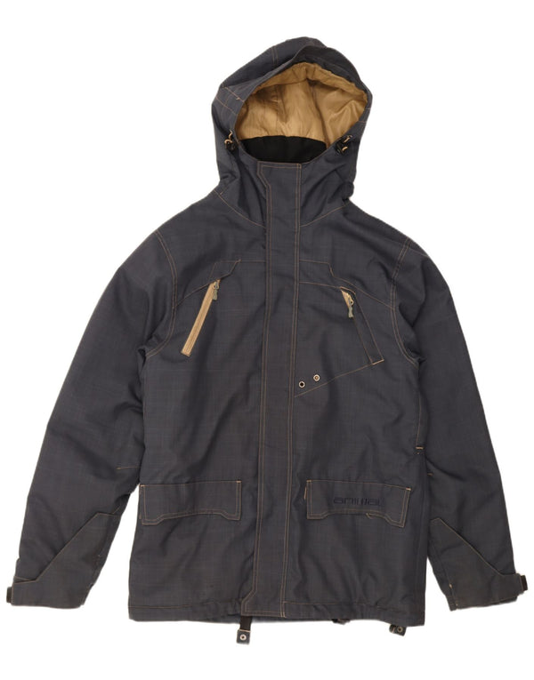 Animal Mens Hooded Windbreaker Jacket UK 38 Medium Navy Blue Polyester