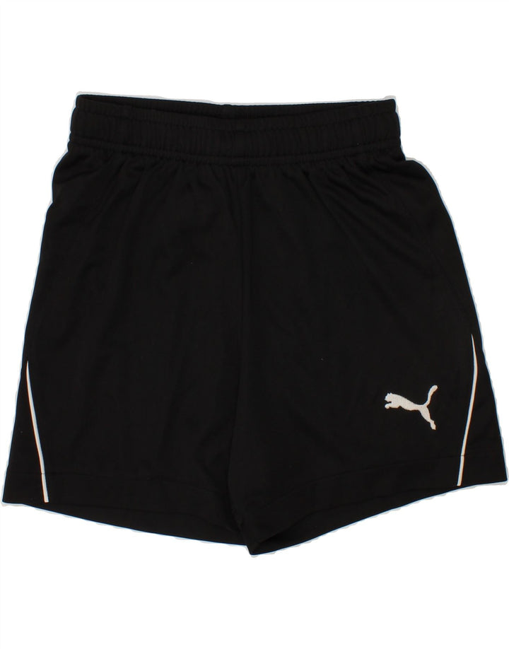 PUMA Boys Sport Shorts 7-8 Years Black Polyester Vintage Puma and Second-Hand Puma from Messina Hembry 