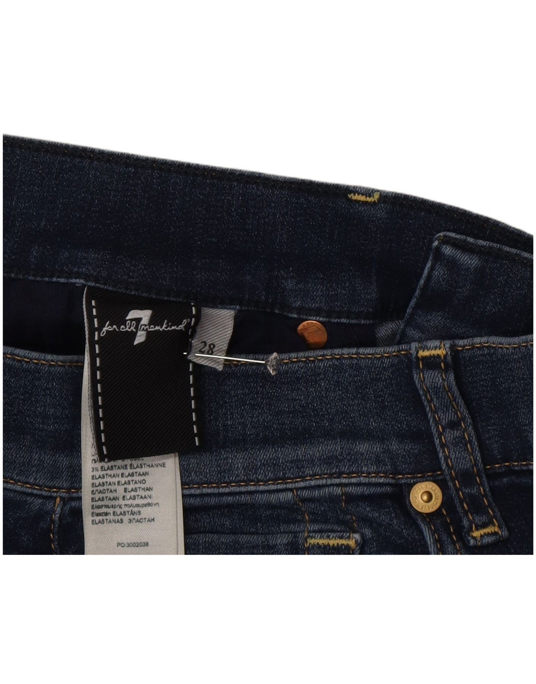 7 For All Mankind Womens Bootcut Jeans W28 L34 Blue Cotton