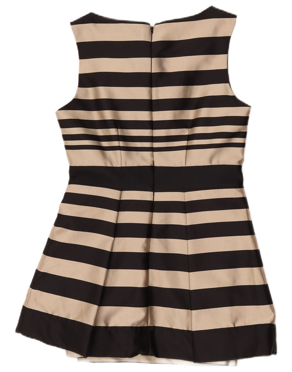Hobbs Womens Sleeveless A-Line Dress UK 10 Small Black Striped