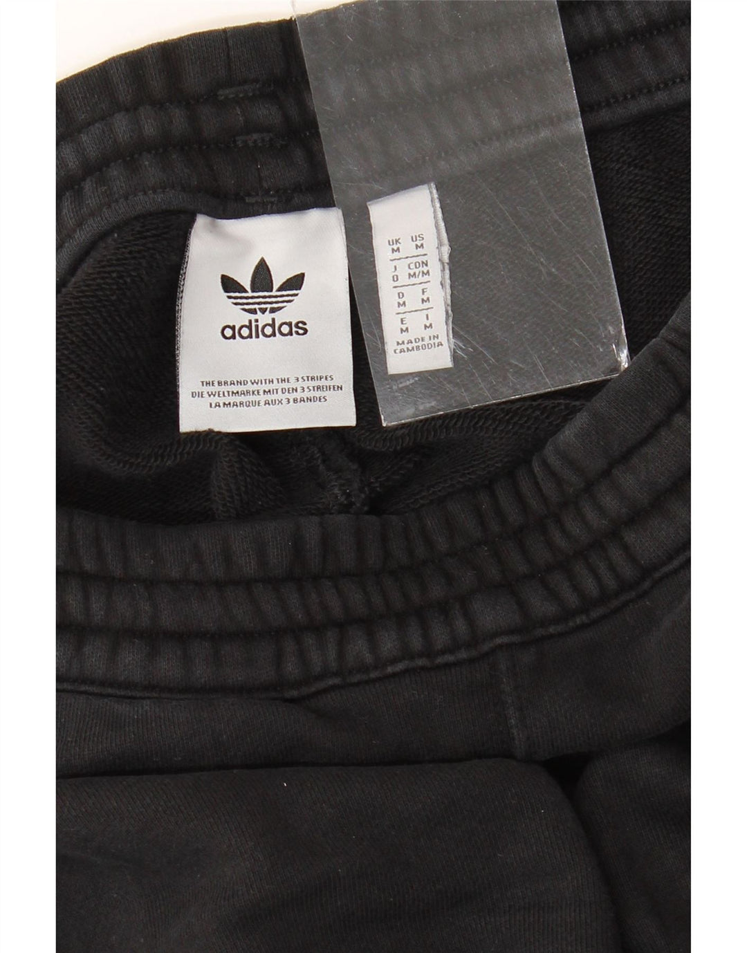 ADIDAS Mens Graphic Tracksuit Trousers Joggers Medium Black Cotton