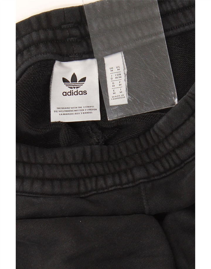 ADIDAS Mens Graphic Tracksuit Trousers Joggers Medium Black Cotton