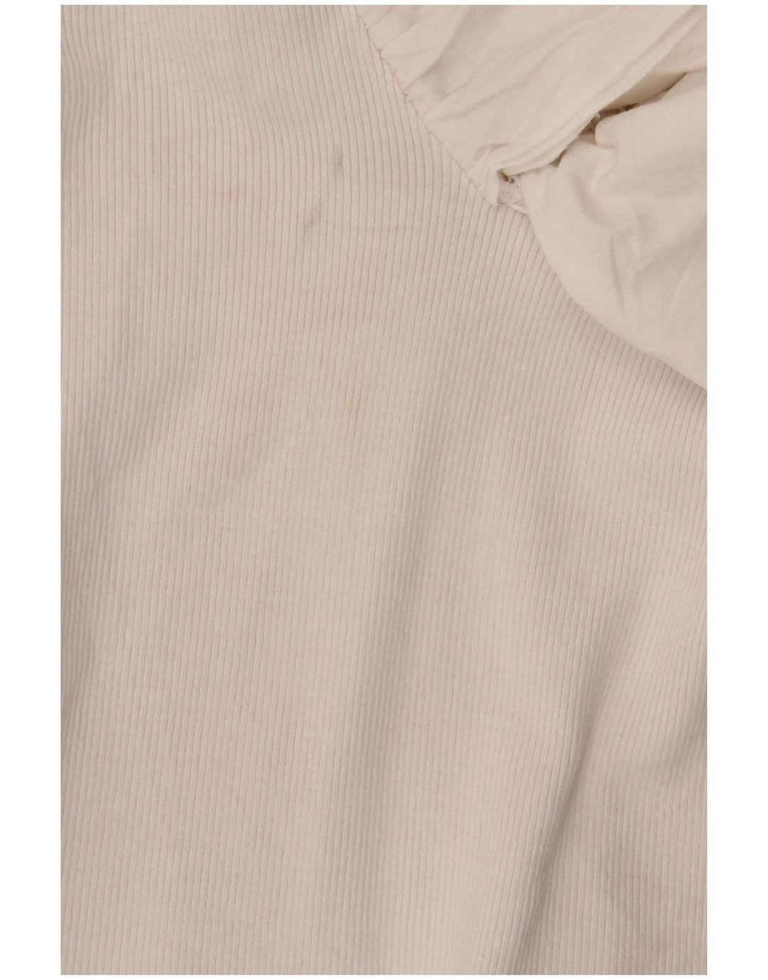Zara Womens Ruffle Bodysuit UK 8 Small White Cotton