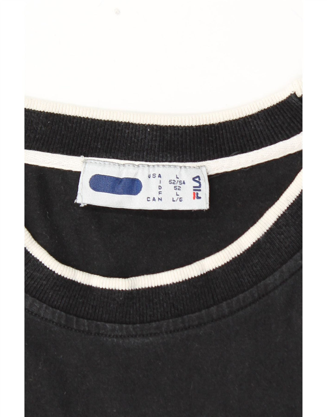 FILA Mens Graphic T-Shirt Top Large Black