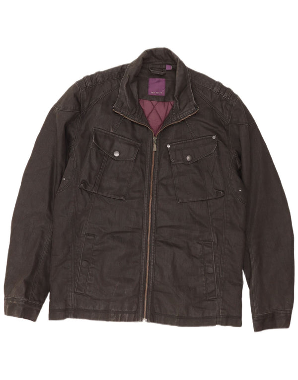Ted Baker Mens Utility Jacket Size 5 XL Black Cotton