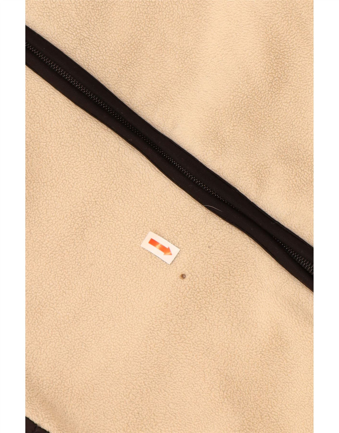 NAPAPIJRI Womens Fleece Jacket UK 14 Large Beige Colourblock Polyester