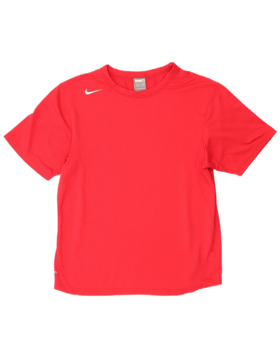 Nike Mens T-Shirt Top UK 39/41 Medium Red Polyester