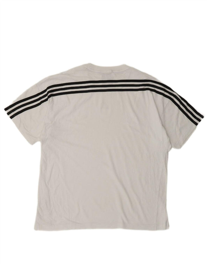 ADIDAS Mens T-Shirt Top Large White Cotton