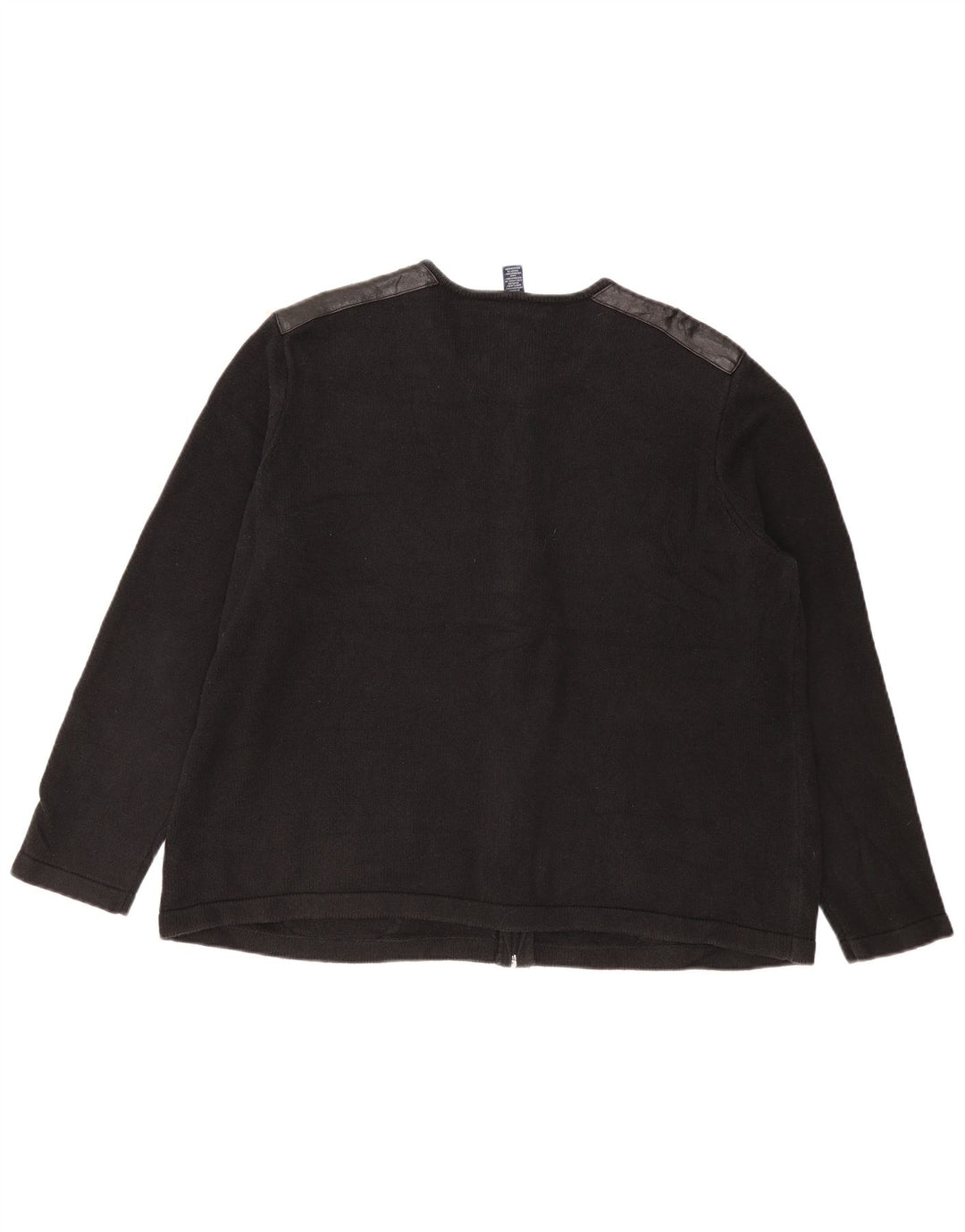 CHAPS Womens Cardigan Sweater UK 22 3XL Black Cotton